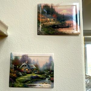2 Thomas kinkade plates 9 x7